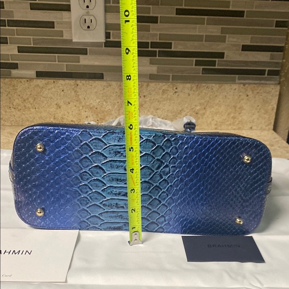 Brahmin Medium Asher Sapphire Ateague Genuine Leather tote - Picture 7 of 9